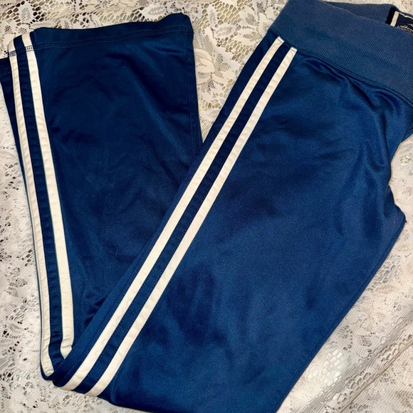 Abercrombie & Fitch Navy Track Pants Sweat Pants size small low rise Vintage - Picture 10 of 14